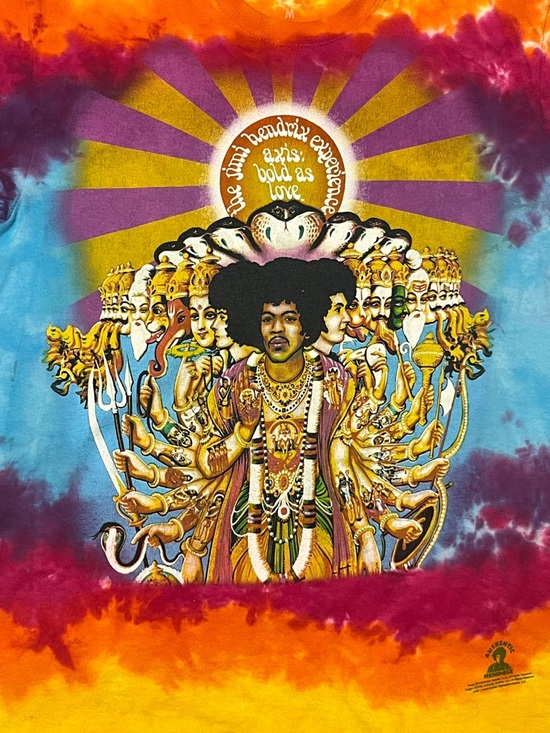 Liquid Blue Other - Tie-Dye Hendrix Graphic Tee - Bold Multicolor Psychedelic Print